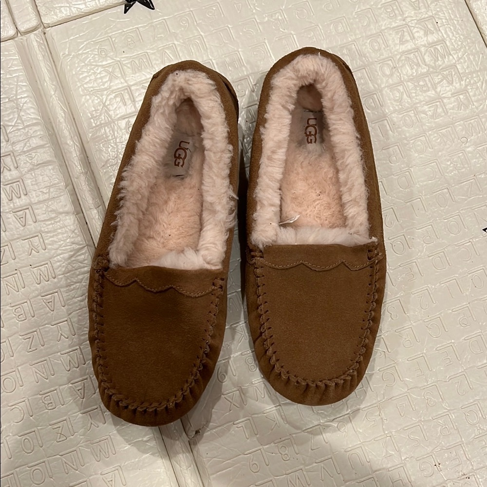 UGG Chestnut Suede Moccasin Loafers